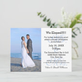 Mr. & Mrs Blue We Eloped - Fotoaankondiging Kaart (Staand voorkant)
