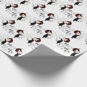 Mr. & Mrs. Bride & Groom Happiness Cadeaupapier (Hoek)