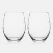 Mr Mrs Bride Groom Wedding Gepersonaliseerd Wijnglas Zonder Voet (Links)