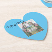 Mr & Mrs Bruiloft onderzetters voor gasten (Gekanteld)