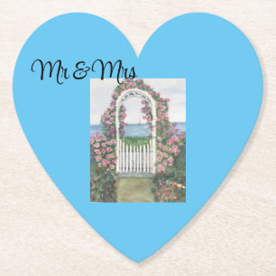 Mr & Mrs Bruiloft onderzetters voor gasten