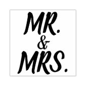 MR & MRS BRUILOFT Rubber Stamp Rubberstempel (Afrduk)