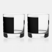 Mr & Mrs Bruiloft Zwart & Wit Bruiloft Whisky Glas (Links)