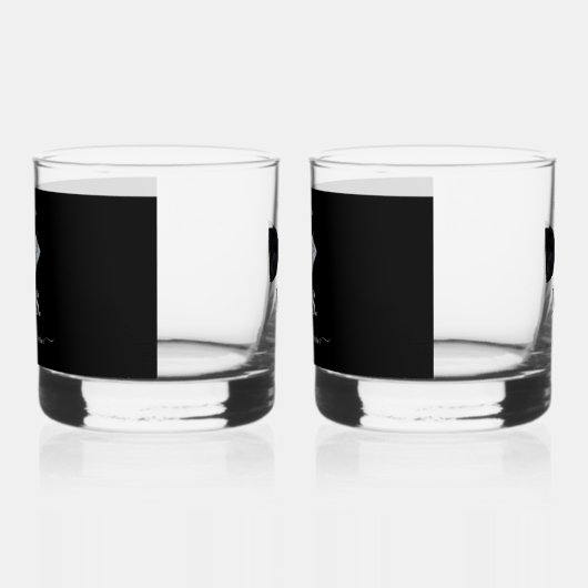 Mr & Mrs Bruiloft Zwart & Wit Bruiloft Whisky Glas (Links)