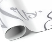 Mr & Mrs Bruiloft zwart-wit Cadeaupapier (Rol Hoek)