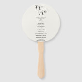 Mr & Mrs Calligraphy Script Chic Wedding Program Handwaaier (Voorkant)