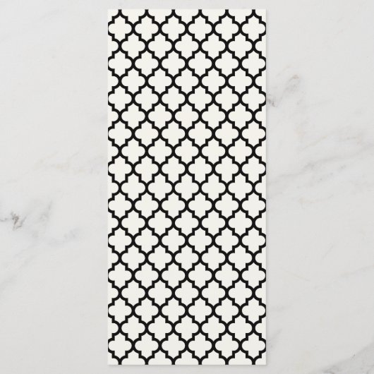Mr & Mrs Calligraphy Script Geometric Chic Wedding Programmakaart (Achterkant)