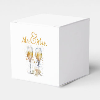 Mr Mrs Champagne Viering Bedankdoosjes