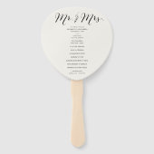 Mr & Mrs Classic Script Geometric Wedding Program Handwaaier (Voorkant)