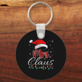 Mr Mrs Claus Christmas Couples Matching His And He Sleutelhanger (Voorkant)