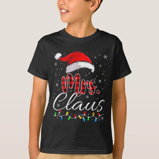 Mr Mrs Claus Christmas Couples Matching His And He T-shirt (Voorkant)