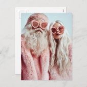 Mr. & Mrs. Claus draaien hoofden op festival Feestdagenkaart (Voorkant / Achterkant)