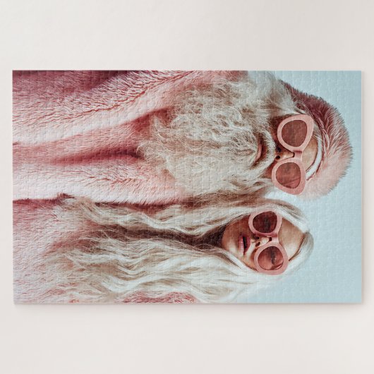 Mr. & Mrs. Claus draaien hoofden op festival Legpuzzel (Horizontaal)