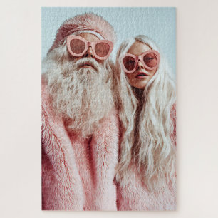 Mr. & Mrs. Claus draaien hoofden op festival Legpuzzel