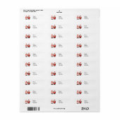 Mr & Mrs Claus gepersonaliseerd retour adres label (Full Sheet)
