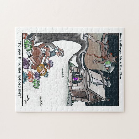 Mr. & Mrs Claus Hoe het allemaal begon met Jigzaag Legpuzzel (Horizontaal)