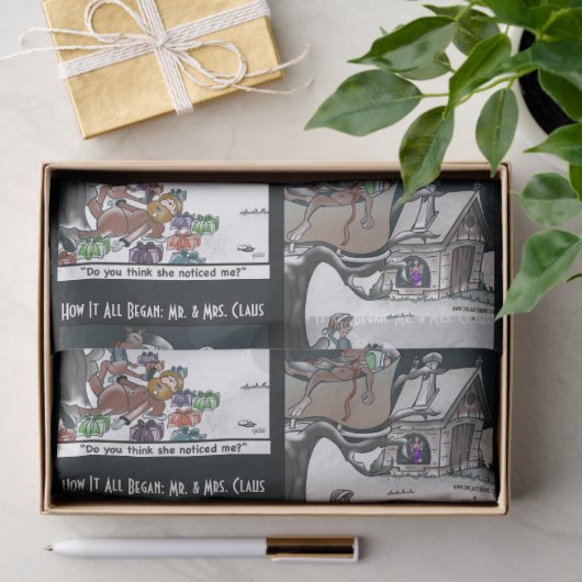 Mr. & Mrs. Claus How it All Began Tissuepapier (Geschenk)