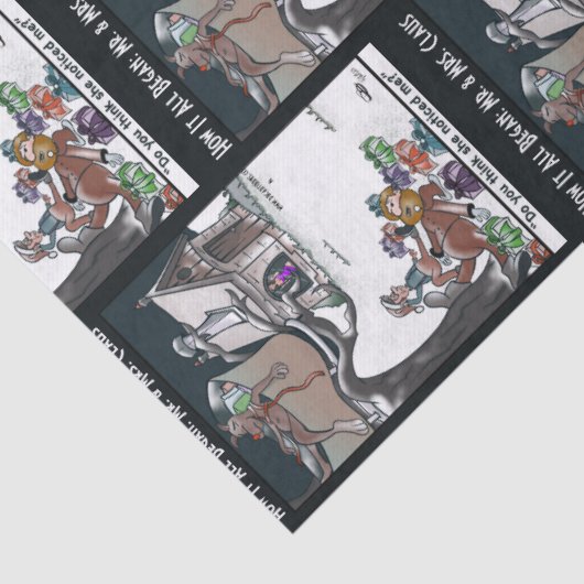 Mr. & Mrs. Claus How it All Began Tissuepapier (Detail)