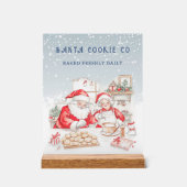 Mr & Mrs Claus Kerstkoekjes Acryl Bord (Voorkant)