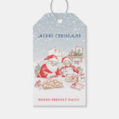 Mr & Mrs Claus Kerstkoekjes Cadeaulabel (Voorkant)