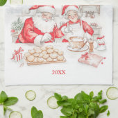 Mr & Mrs Claus Kerstkoekjes Keuken Handdoeken (Gevouwen)