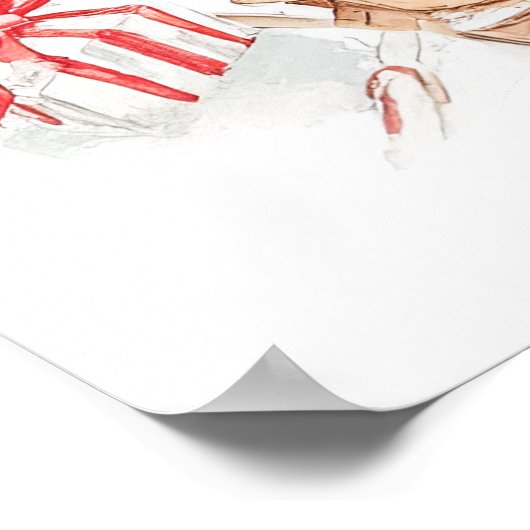 Mr & Mrs Claus Kerstkoekjes Poster (Hoek)