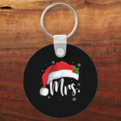 Mr. Mrs Claus Kerstmis koppels die overeenkomen me Sleutelhanger (Voorkant)