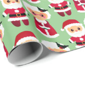 Mr. Mrs. Clause Kerstvakantie Geest Cadeaupapier (Rol Hoek)