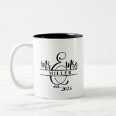 Mr. & Mrs. Coffee Mug Tweekleurige Koffiemok (Links)