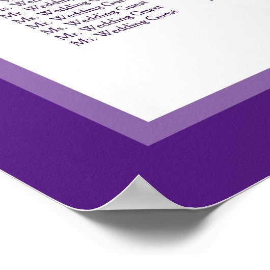 Mr. & Mrs Color Select Seating Chart Poster (Hoek)