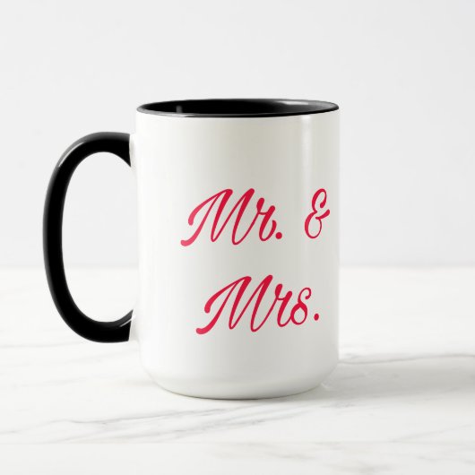 Mr & Mrs Couple Mok – Romantisch cadeau (Links)