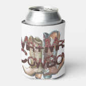 Mr & Mrs Cowboy, gewoon getrouwd Blikjeskoeler (Blikje Voorkant)