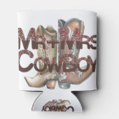 Mr & Mrs Cowboy, gewoon getrouwd Blikjeskoeler (Achterkant)