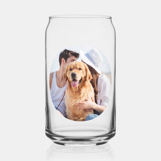 Mr & Mrs Custom Foto Modern Goud Elegant Bruiloft Blikvorm Glas (Voorkant)