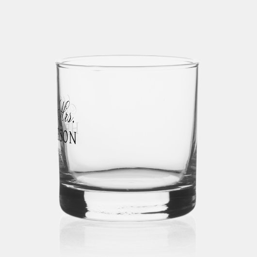 Mr. Mrs. Custom Huwelijksreceptie Cocktail Whisky Glas (Links)