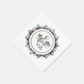 Mr. & Mrs. Custom Name  Napkins Servet (Hoek)