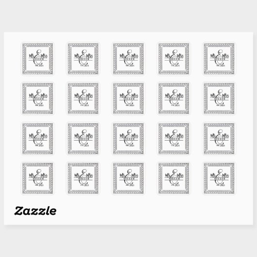 Mr & Mrs Custom Name Sticker (Vel)