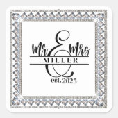 Mr & Mrs Custom Name Sticker (Voorkant)