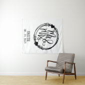 Mr & Mrs Custom Wedding Backdrop Wandkleed (In Situ (horizontaal))