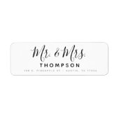 Mr & Mrs Dagelijkse Stijl Retouradres Etiket (Voorkant)