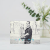 Mr & Mrs Dank u | Blauw Briefkaart (Staand voorkant)