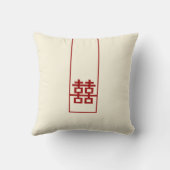 Mr. & Mrs. Double Happiness Chinese Wedding Kussen (Achterkant)