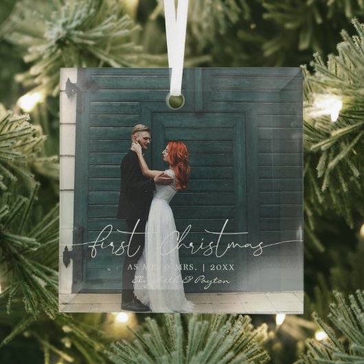Mr. & Mrs. | Eerste Kerstmis als Echtpaar Ornament (Insitu)