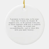 Mr. & Mrs. Eerste Kerstmis Keramisch Ornament (Achterkant)