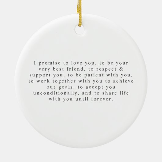 Mr. & Mrs. Eerste Kerstmis Keramisch Ornament (Achterkant)