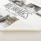 Mr. & Mrs Eight Photo Hand Lettered Custom Sherpa Deken (3/4)