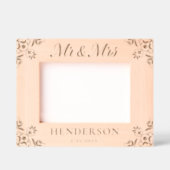 Mr & Mrs Elegant Floral Custom Gegraveerde Lijstjes (Voorkant)