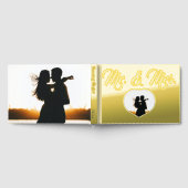 Mr Mrs Elegant Metallic Gold Photo Heart Wedding Gastenboek (Volledig)