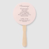 Mr & Mrs Elegant Modern Minimalistisch Huwelijkspr Handwaaier (Achterkant)