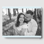 Mr & Mrs Elegant Script Lichtblauw Fotobruiloft Gastenboek (Achterkant)